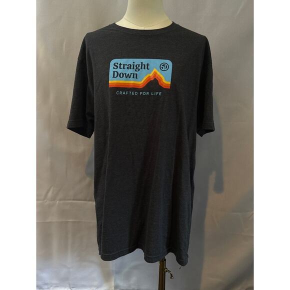 Men’s Straight Down Multicolored T-Shirt Sz XL - Picture 1 of 3